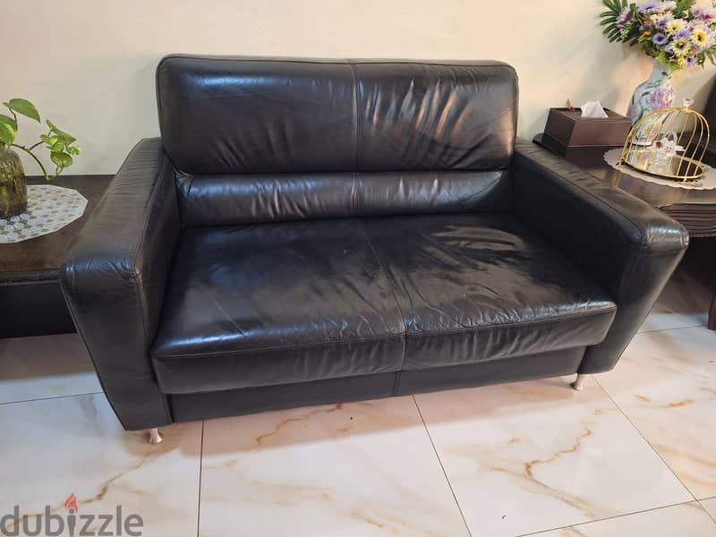 Leather sofas - 3 Seaters (1 No), 2 Seaters ( 2 No's) 1