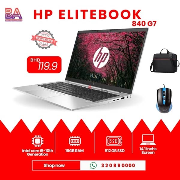 HP E L I T E B O O K 840 G7 i5-10th Generation 0