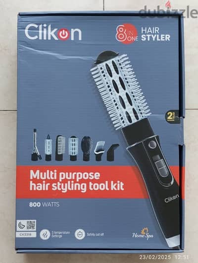 Brand new Clikon 8 IN ONE HAVLER STYLER Multi purpose