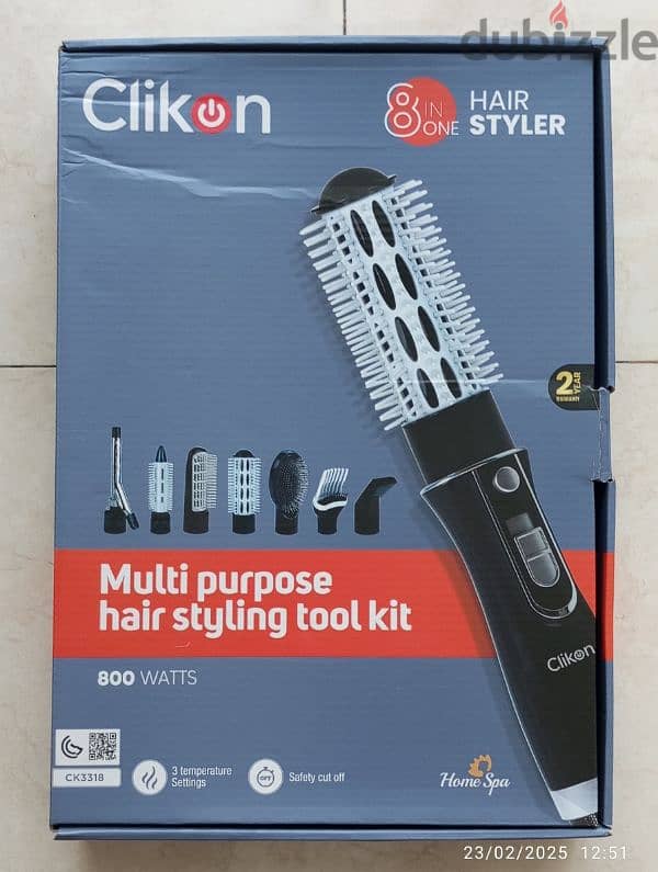 Brand new Clikon 8 IN ONE HAVLER STYLER Multi purpose 0