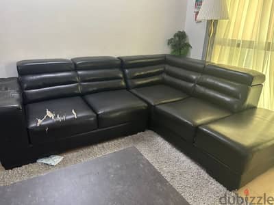 L shaped Sofa with cover (washable)