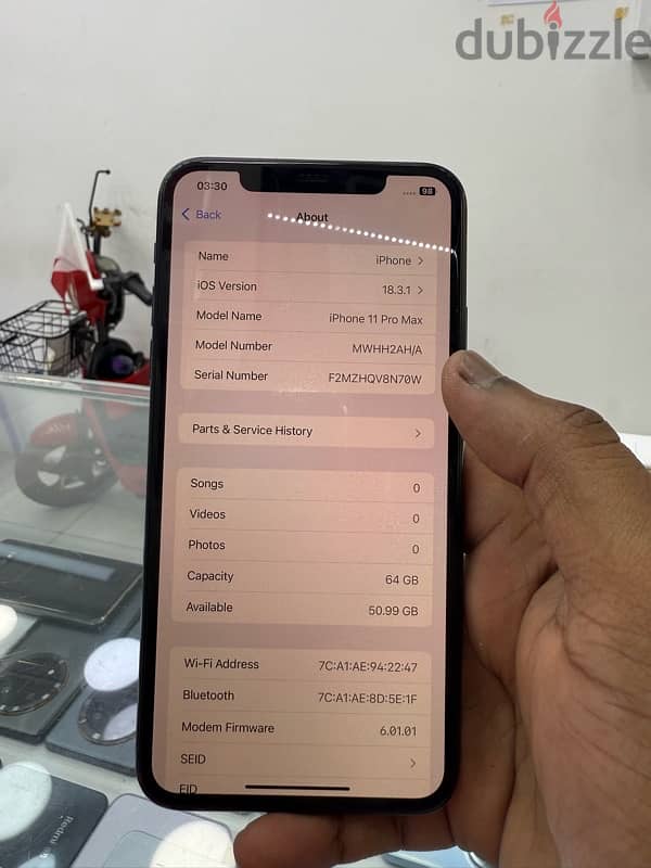 I phone 11 pro max 64gb memory Lcd changed But original 89% Battery 2