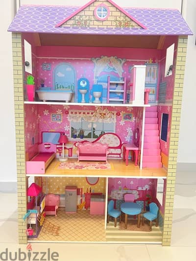 Wooden Barbie Doll House-Big