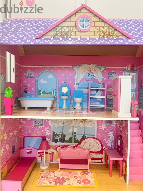 Wooden Barbie Doll House-Big 1