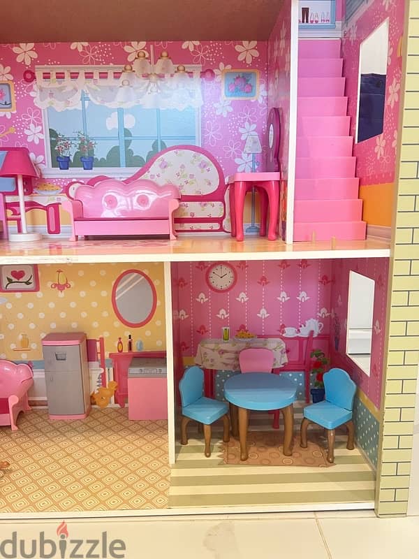 Wooden Barbie Doll House-Big 3