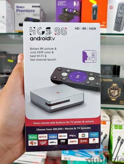 4K Android Smart TV BOX reciever/Watch TV channels Without Dish