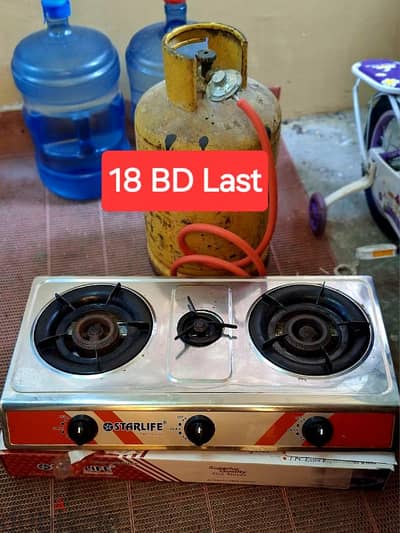 Clynder 10 kg small with regulator gas filed pipe automatic stove 18