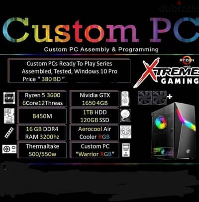 gaming custom desktop computer for sale in excellent condition