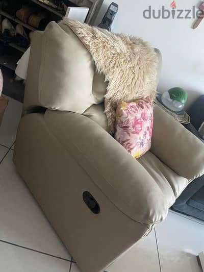 recliner and fridge in excellent condition