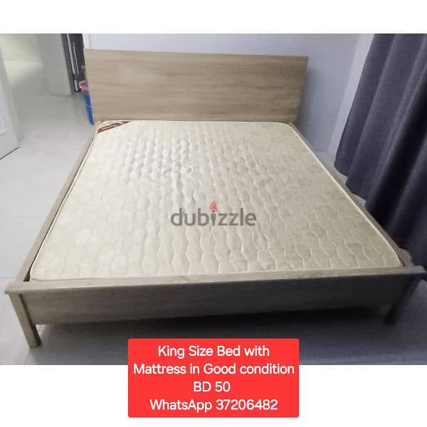 Single wooden bed with mattress + sliding single bed for sale 1