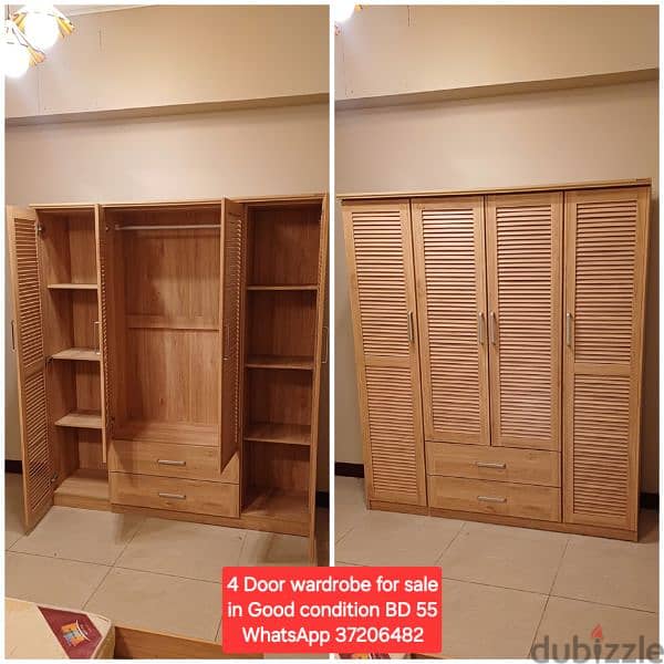 4 Door wardrobe & other itemss for sale with Delivery fixing 0