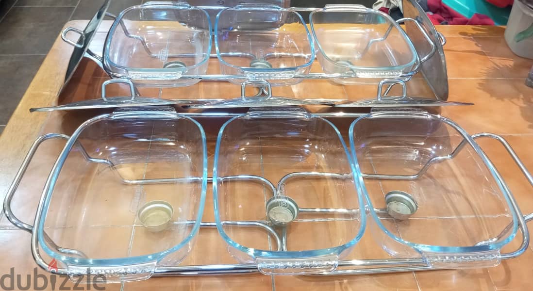 Glass Food Warmer Buy 1 set and get another set Free 1