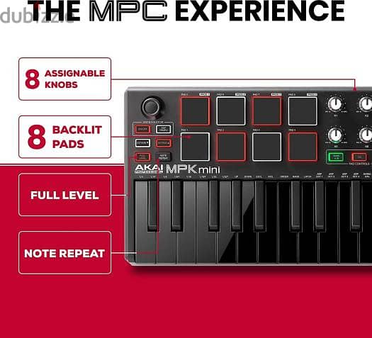 Akai mpk mk2 mini 25 keys piano midi keyboard 3