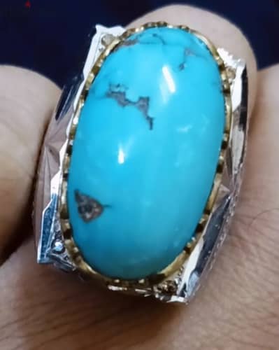 turquoise ring stone original irani