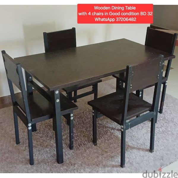 Table with chair and other items for sale with Delivery 16