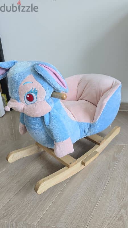 Electric car toy and rocking rabbit  toy chair 3