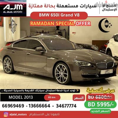 BMW 650i 2013 MODEL GRAND V8 TURBO FOR SALE