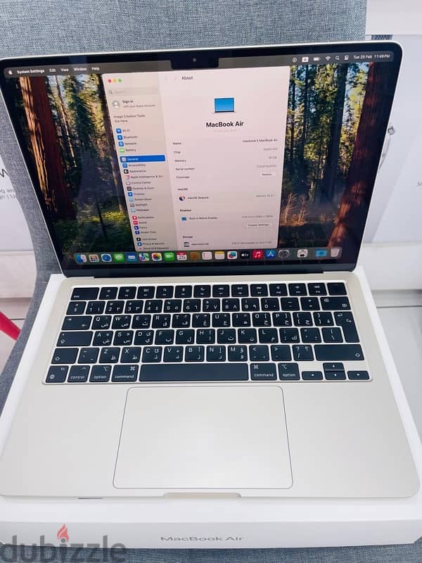 Used MacBook Air M3 13inch 16GB 256GB 1