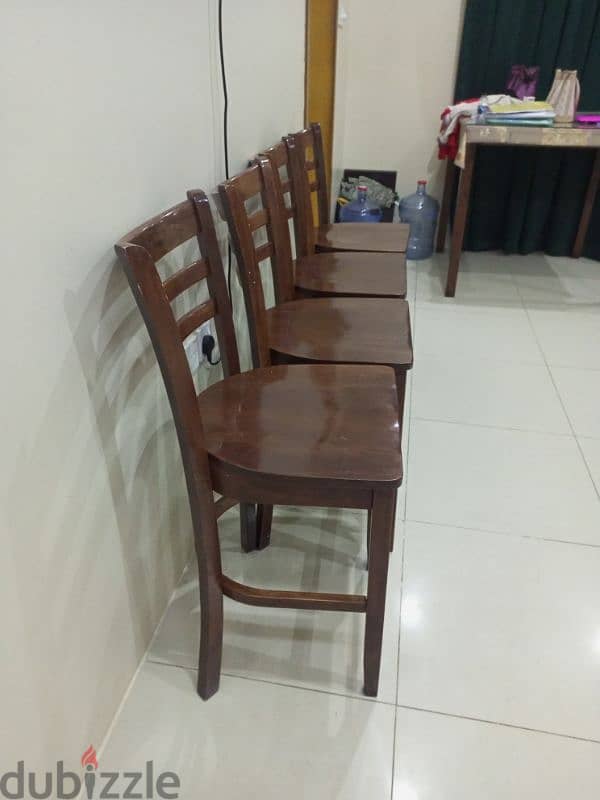 SOLID WOOD DINING TABLE WITH FOUR CHAIRS 5