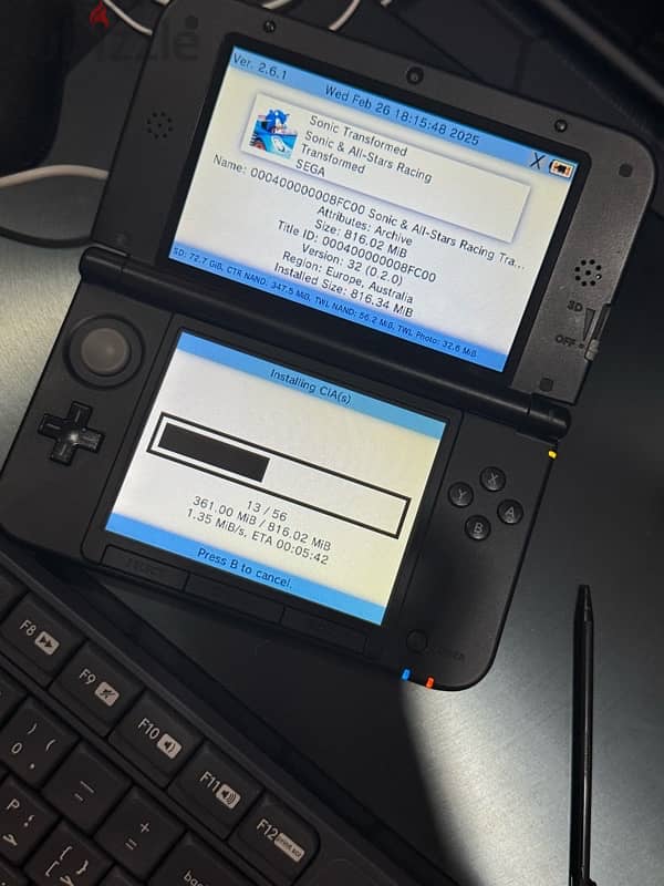 nintendo 3ds LL- modded 128gb 1