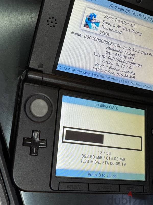 nintendo 3ds LL- modded 128gb 4