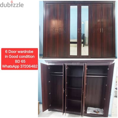 6 Door wardrobe and other items for sale with Delivery