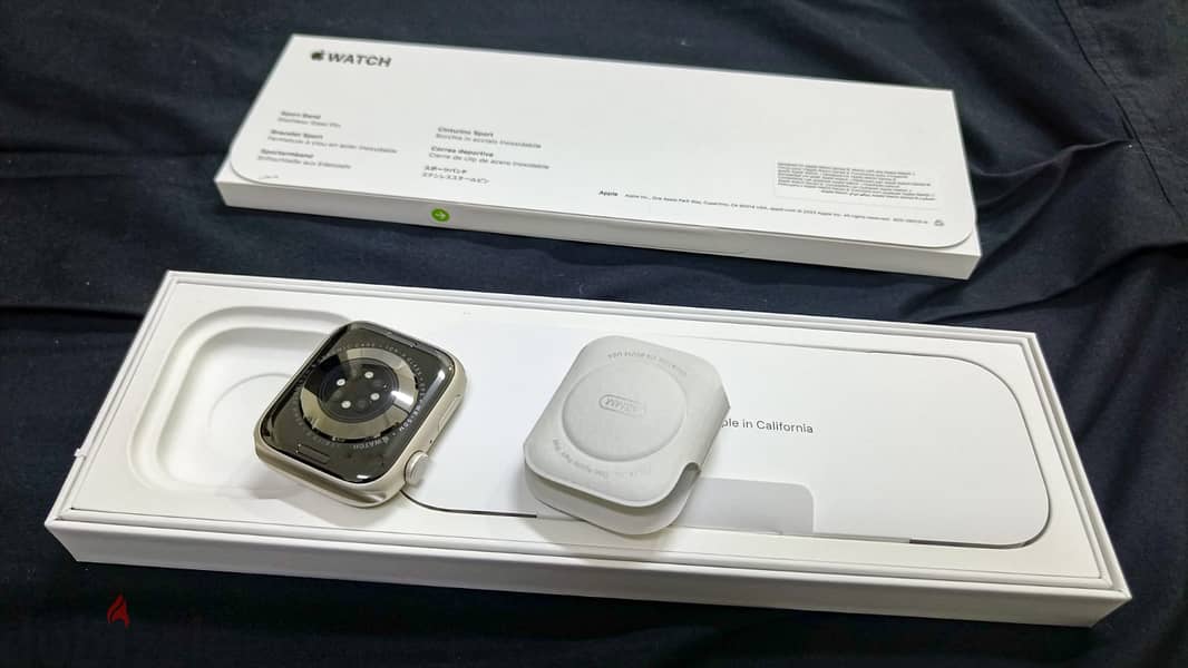 Brand New Apple Watch Series 9 45mm Starlight AI Star SB M/L GPS 3