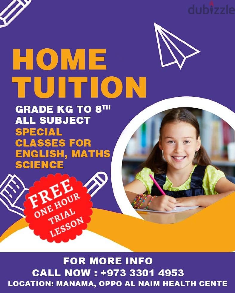 Tuition for kg- 7th 0