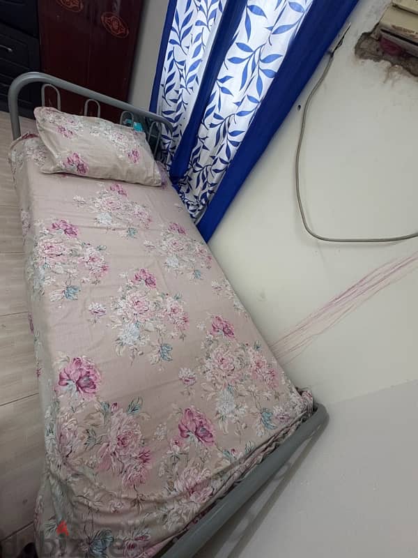 single Bed with mattress urgent sale 1