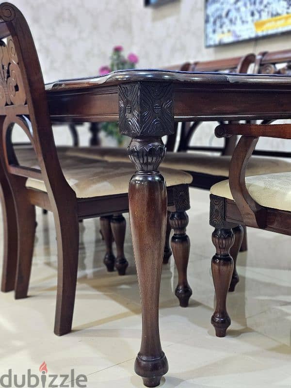 Wooden Dining Table with 8 Chairs 5