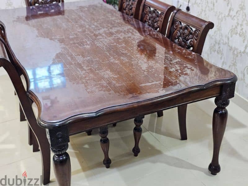 Wooden Dining Table with 8 Chairs 6