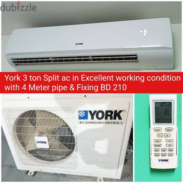 York split ac 3 ton and other acs for sale with Delivery fixing 0