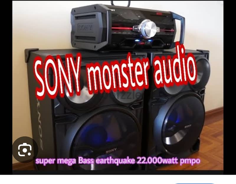 Sony amplifire with 2 monster speakers 3