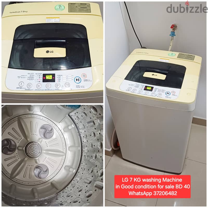 LG 8 kg washing machine and other items for sale with Delivery 0