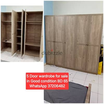 5 Door wardrobe and other items for sale with Delivery