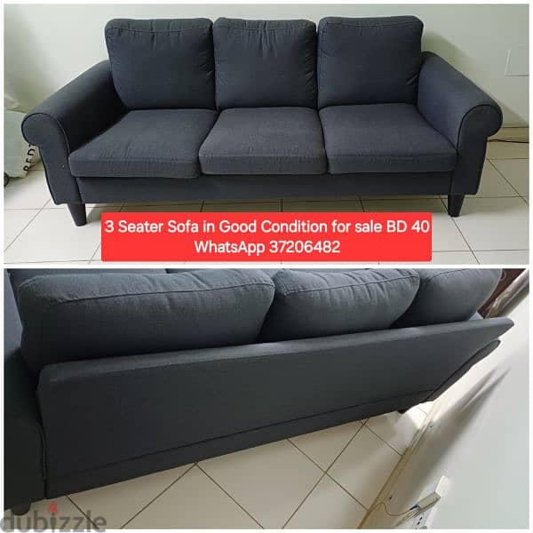 3 Seater Sofa and other items for sale with Delivery 0