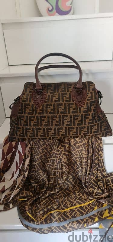 Fendi Brown Zucca Canvas Chef du Jour Tote Bag