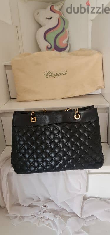 Chopard - Lady Imperiale Black Leather Handbag 5