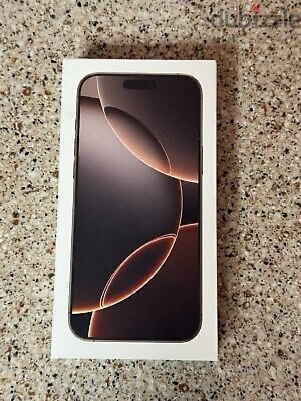 brand new  I phone 16 pro max. 256 gb. desert titanium color. 1