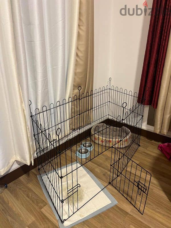 puppy kitten fence cage 1