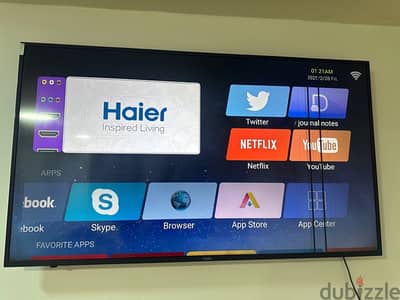 55” inch smart tv Haier  ( tv have line )contact me whatsap 33416275