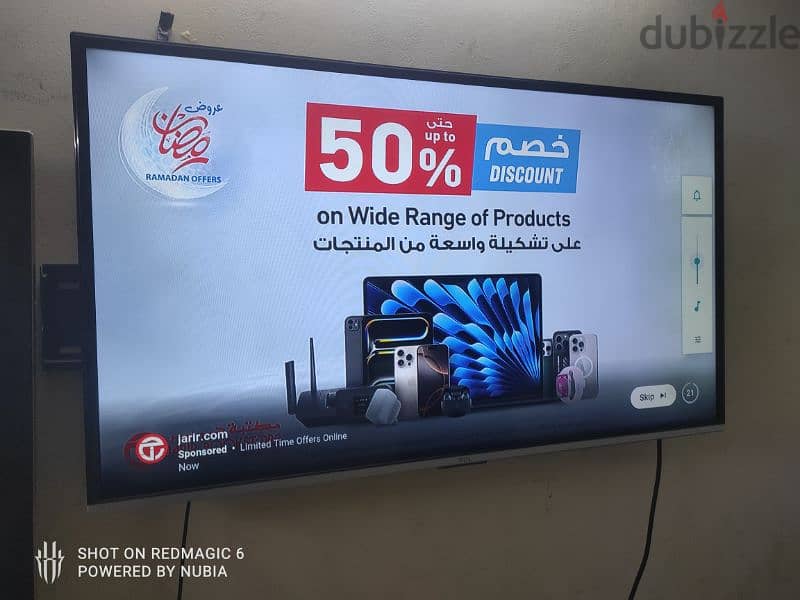 TCL smart 50inch with smart box 9