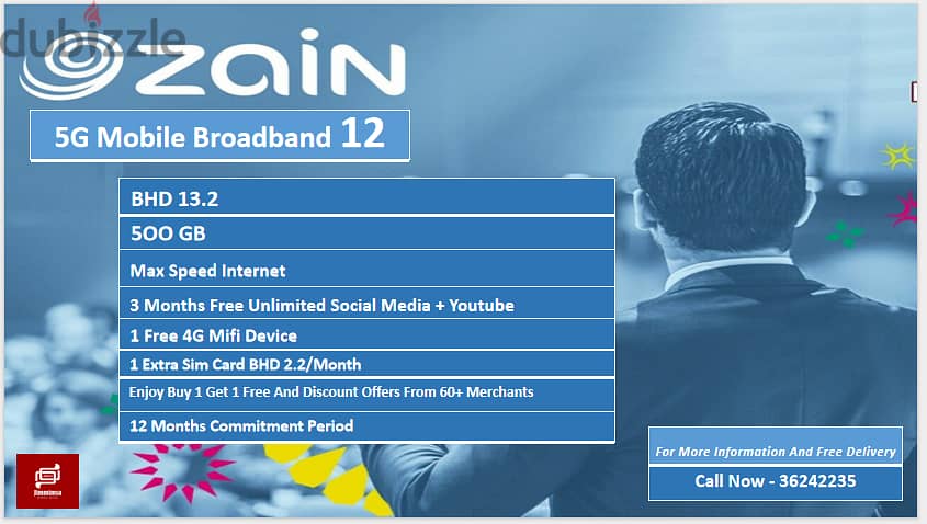 Unlimited Data - Zain 5G unlimited mobile broadband connectivity 3