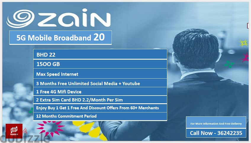 Unlimited Data - Zain 5G unlimited mobile broadband connectivity 5