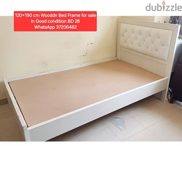 5 Door wardrobe & King size bed with mattress & other items for sale 7