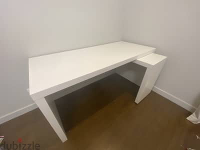 ‼‼MALM Desk with pull-out panel, white, 151x65 cm‼‼