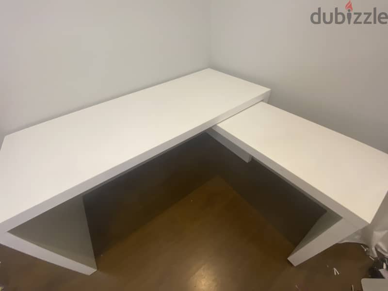 ‼‼MALM Desk with pull-out panel, white, 151x65 cm‼‼ 1