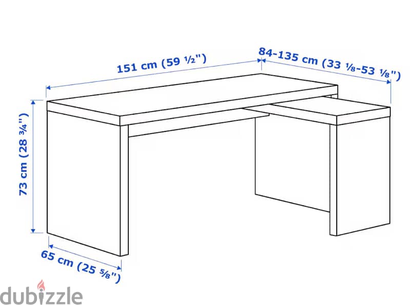 ‼‼MALM Desk with pull-out panel, white, 151x65 cm‼‼ 2