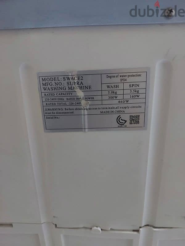 urgent sale supra washing machine and drayer 2