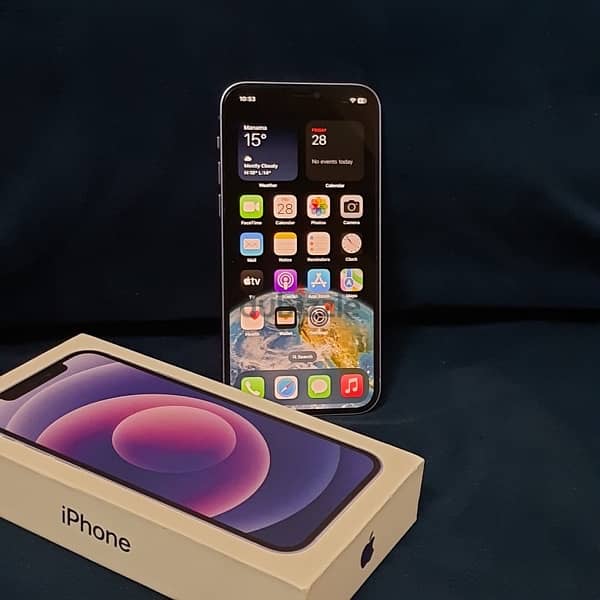 iPhone 12 - Purple - 128GB - hardly used - for sale with box 3